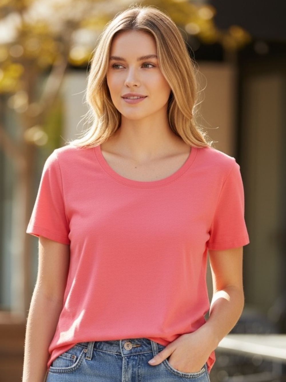 HUE SLEEPWELL TEMP TECH SLEEP SHIRT Coral Pink Short Sleeve Pajama Top Size L